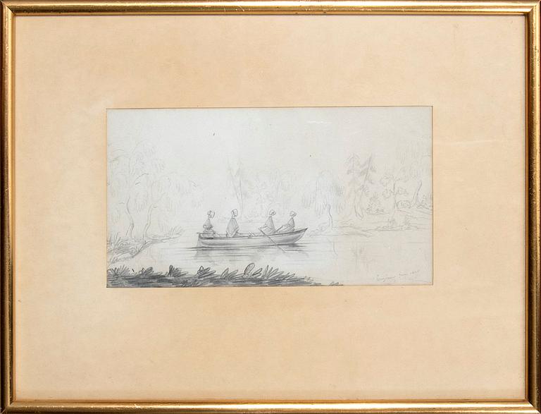 Prinsessan Eugénie, Pencil drawings, 2 pcs., 1840s.