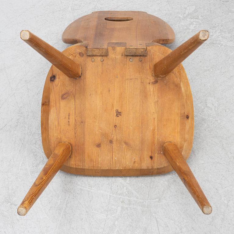 Carl Malmsten,  stolar, 6 st, "Sörgården", Svensk Fur, 1900-talets mitt.