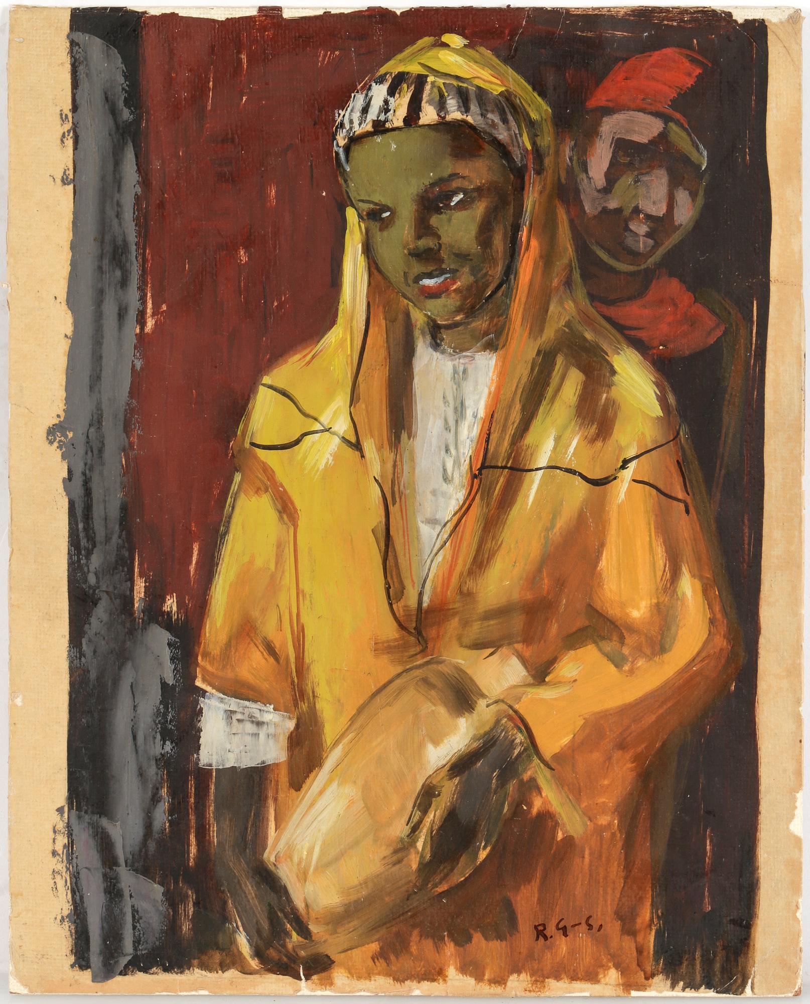 RUDOLF GOWENIUS, 5 st, oljor på pannå och duk.