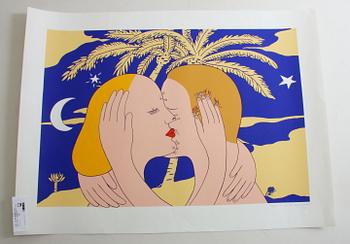 de GEER-BERGENSTRÅHLE, MARIE-LOUISE, färglitografi, sign o dat 1976, numr 99/245.