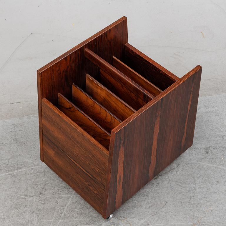Rolf Hesland, a rosewood newspaper stand, Mellemstrands Trevareindustri, Bruksbo, Norway, 1960's/70's.
