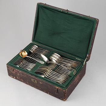 A German 88 piece silver cutlery-set, marked I. Wagner & S., Berlin late 19th century.