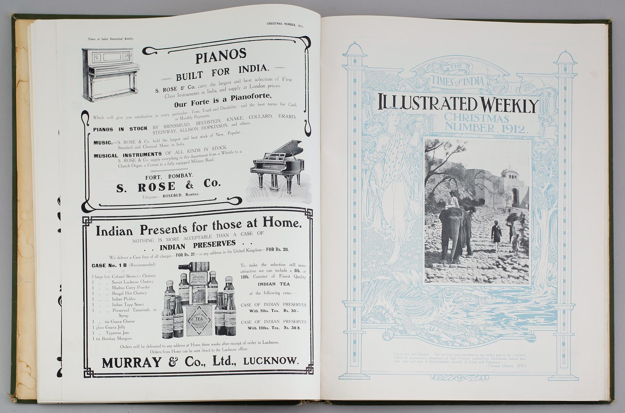 BÖCKER: The Land of the Rupee, 1912 samt Minnen från Indien 1911/12.