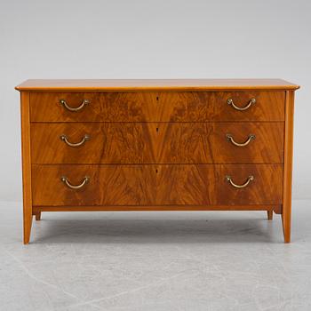 A Swedish Modern mahogany chest of drawers, 1940's/50's.