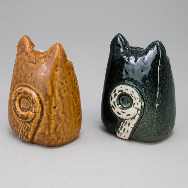 2 figurines by Lisa Larson for Gustavsberg. "Small cat", produced 1965.