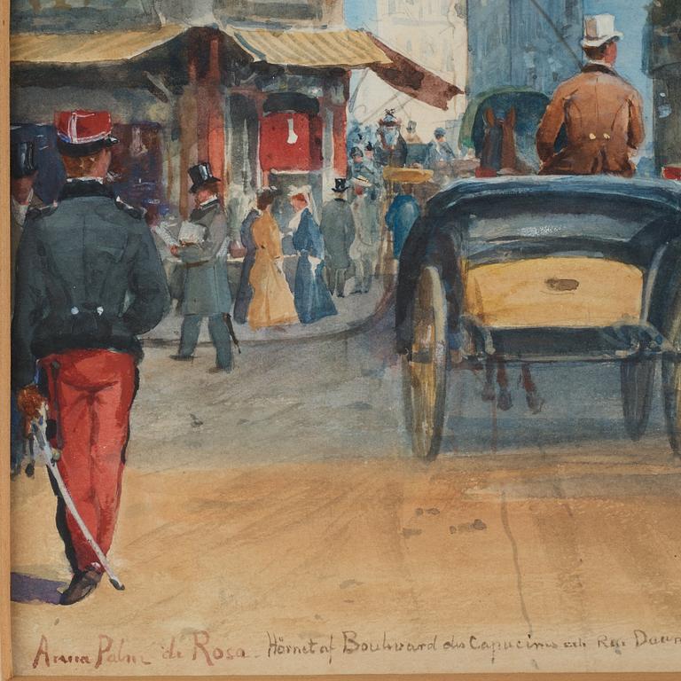 Anna Palm de Rosa, "Hörnet af Boulevard des Capucines och Rue Dounau".