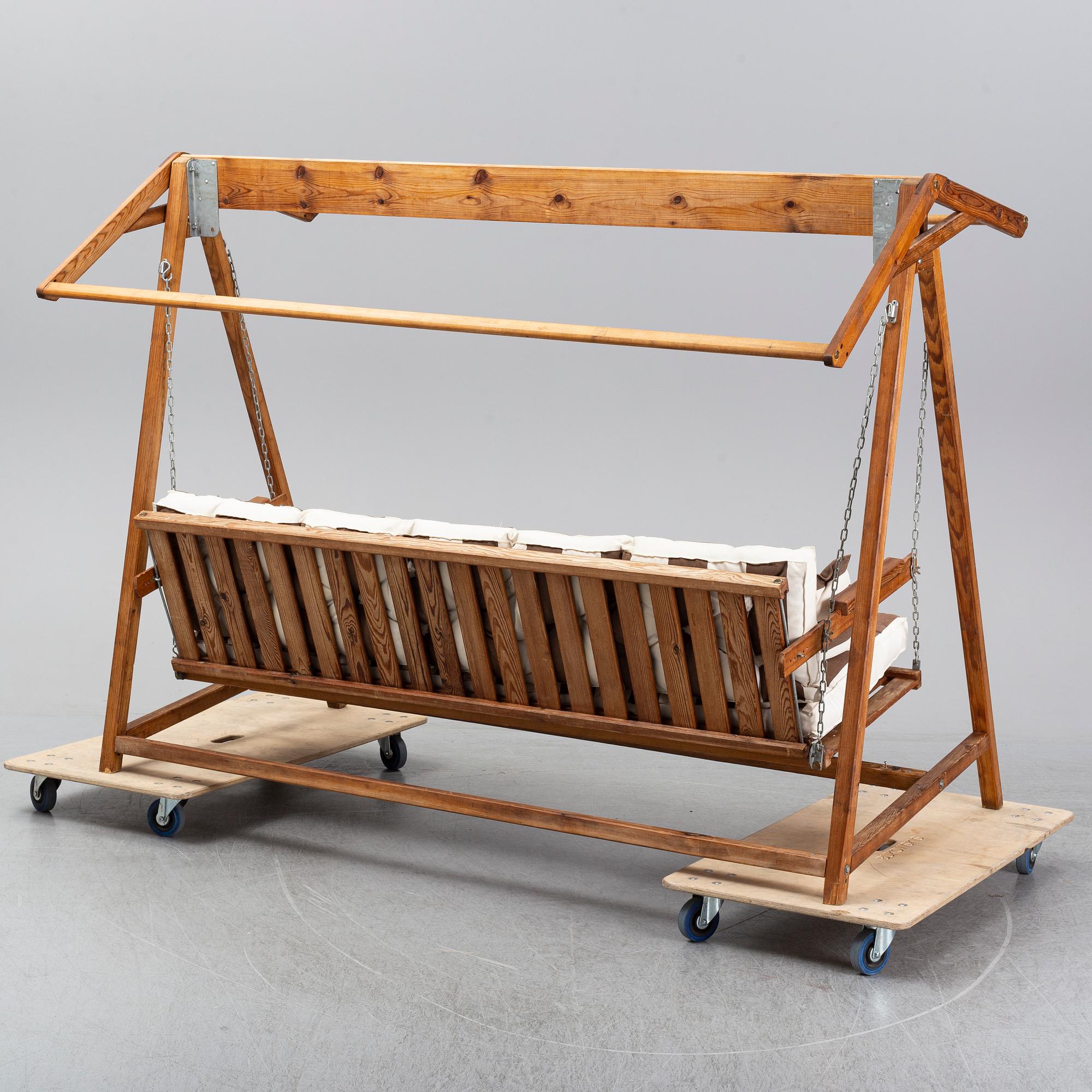 A 20th century garden hammock, design Elsa Stackelberg, Edsbruk, Sweden.