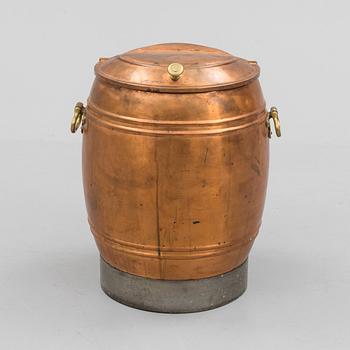 VATTENTUNNA / VATTENSÅ, förtennat koppar, 1800-tal.