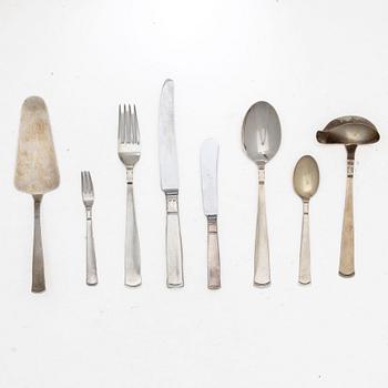 Jacob Ängman, Cutlery set, 53 pieces, silver, “Rosenholm”, GAB, including Stockholm 1964.