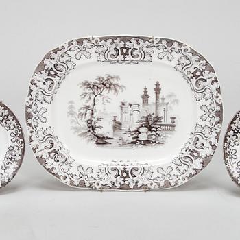 A set of 7 pieces "Athens" dinnerware, Charles Meigh, England, 1835-1849.