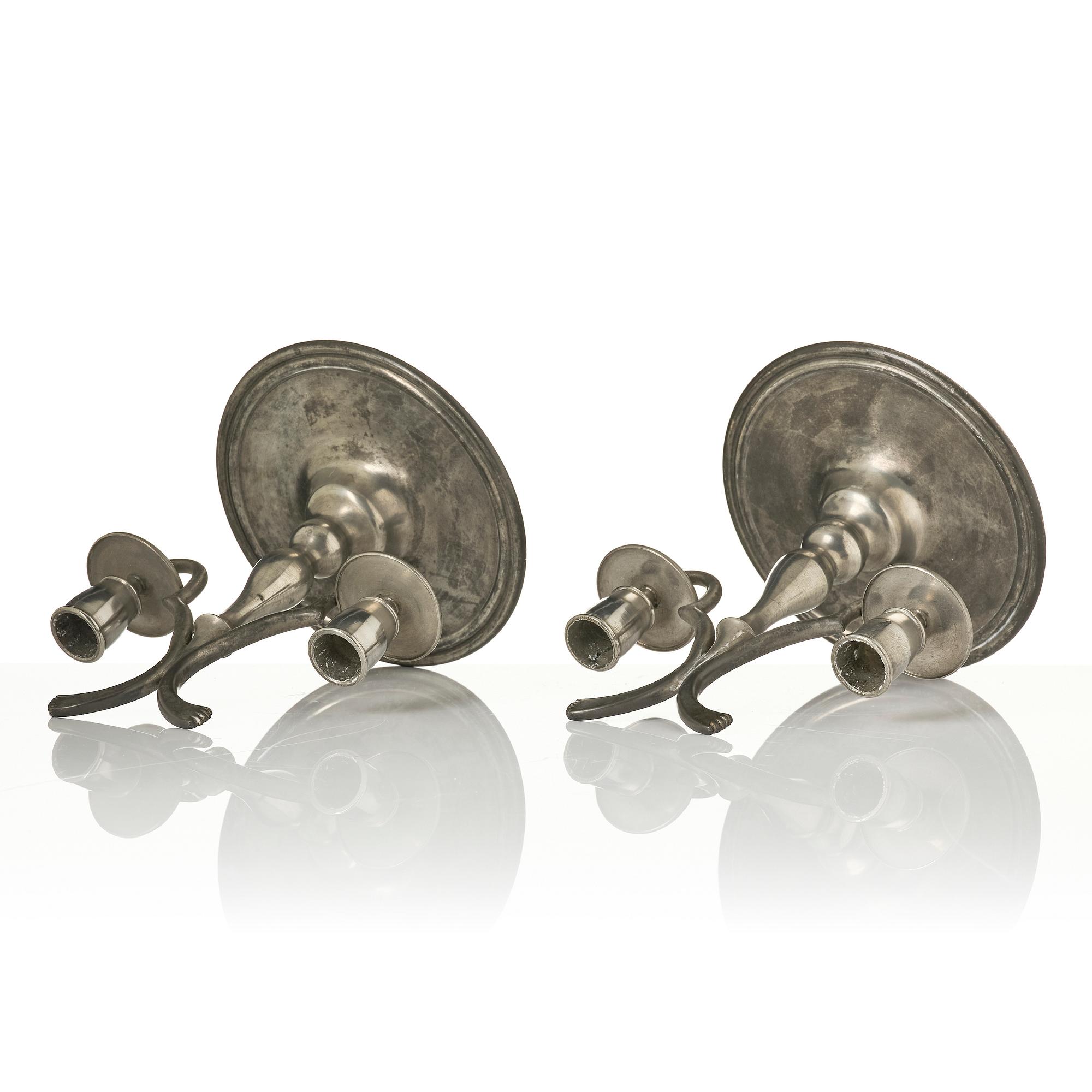 Nils Fougstedt, a pair of candelabra, Firma Svenskt Tenn, Stockholm, 1926.
