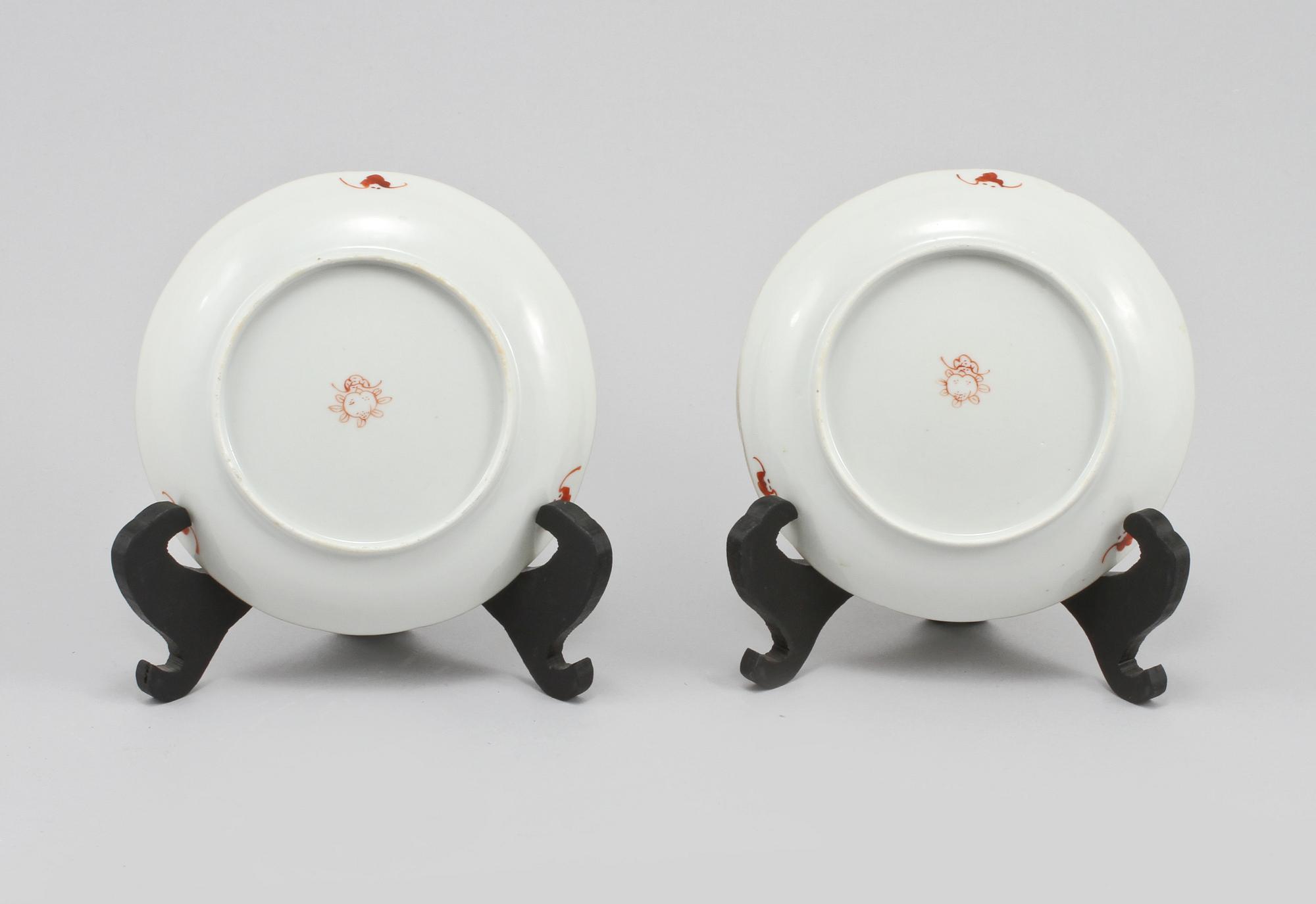 ASSIETTER, ett par, porslin, Kina, 1800/1900-tal.