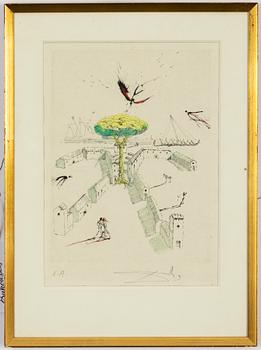 Salvador Dalí, coloured etching, signed E.A.