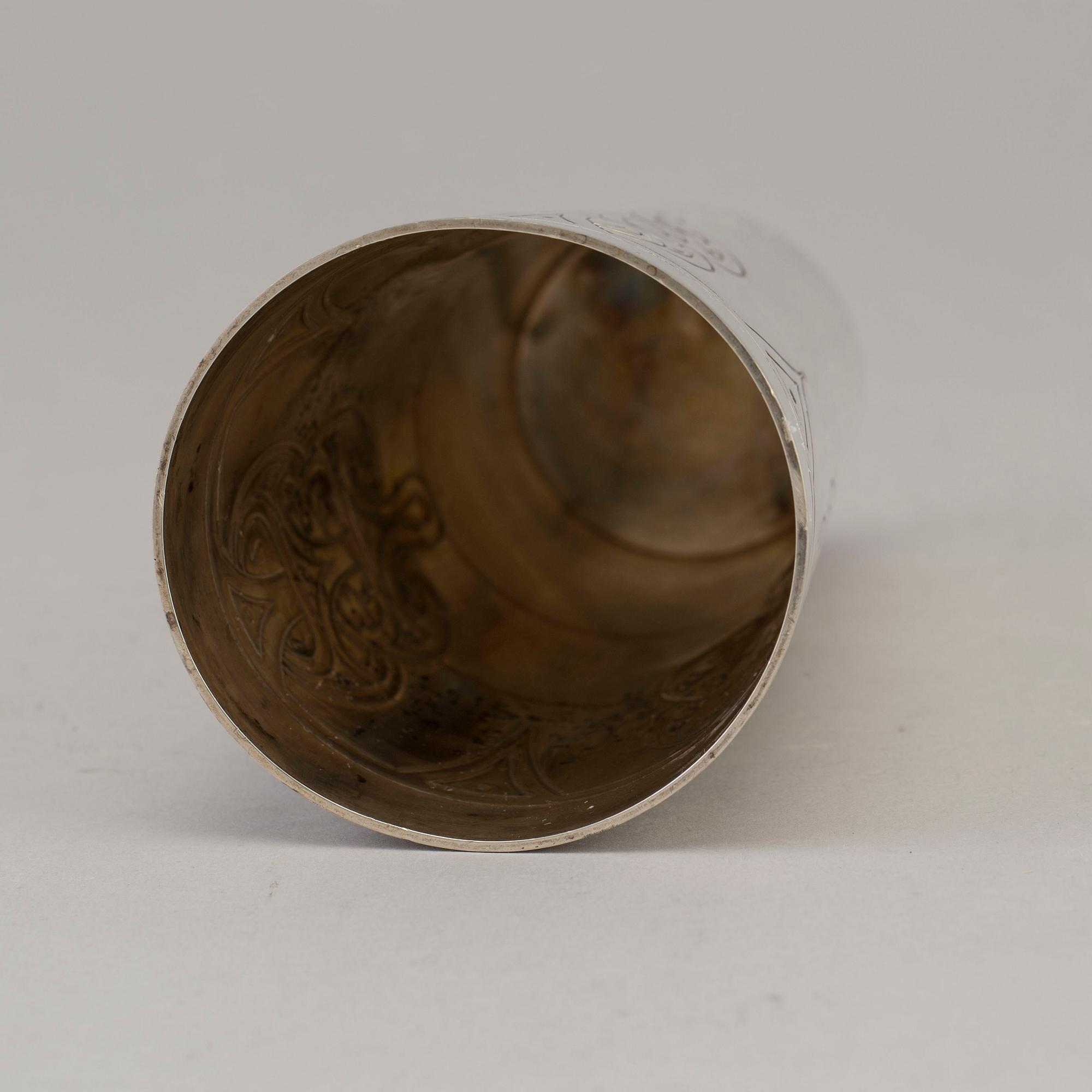 CARL J. S. MØINiCHEN, bägare, silver, jugend, Köpenhamn 1904.