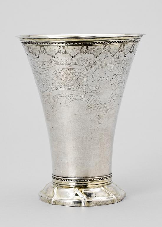 BÄGARE, silver, Arvid Floberg, Stockholm,1765.Vikt ca 372g.