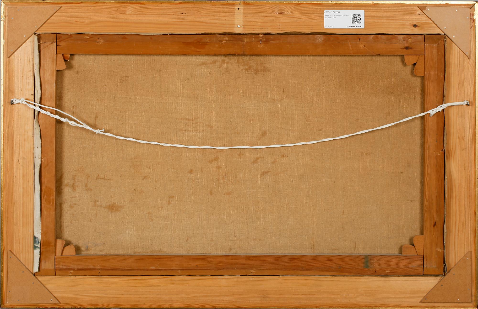 AXEL SJÖBERG, olja på duk, signerad.