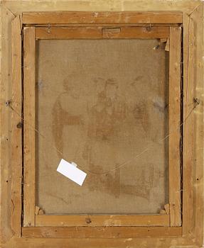 OKÄND KONSTNÄR, olja på duk. 1800-talets andra hälft. Signerad R Posony.