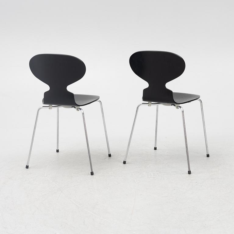 Arne Jacobsen, a pair of 'Myran' chairs, Fritz Hansen, Denmark, 2018.