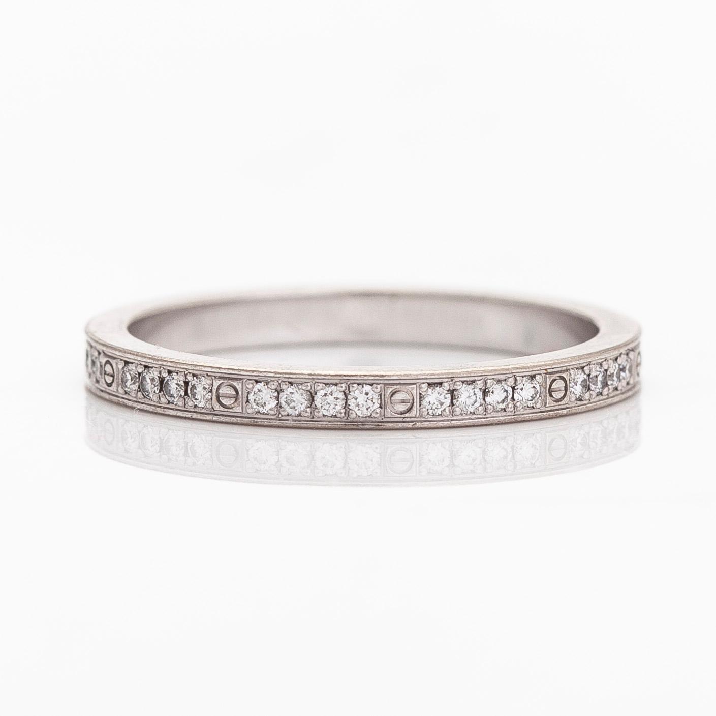 Cartier, ring, "Love", 18K vitguld och diamanter.