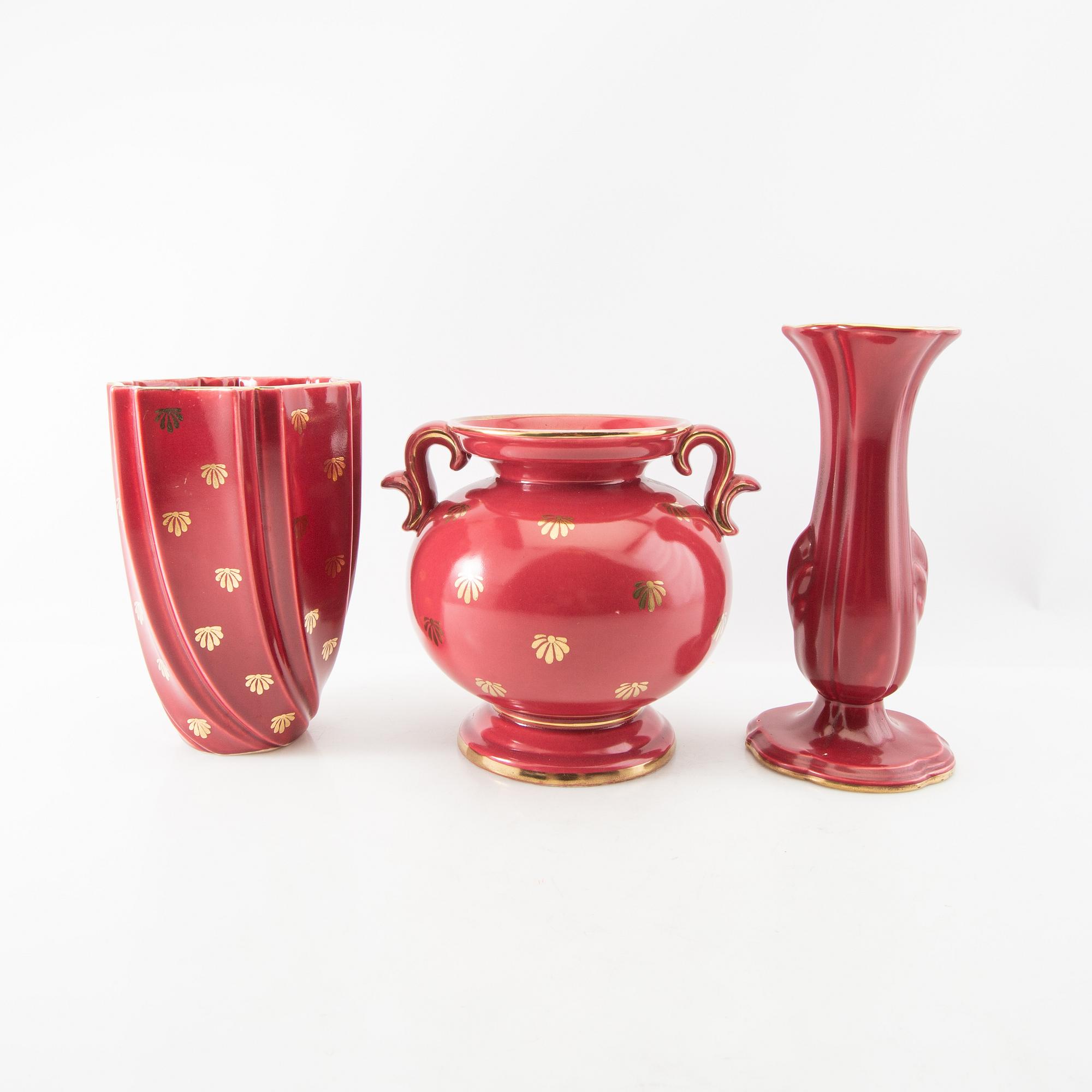 Arthur Percy, 30 pieces, "Rubin", Gefle, mid-20th century.