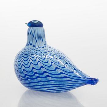 Oiva Toikka, a glass "Blue Bird", signed O. Toikka, Nuutajärvi.