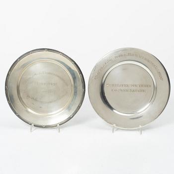 Ten Swedish silver dishes, including mark of KG Markström, Uppsala 1916.