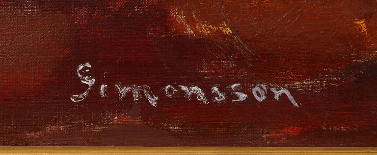 Birger Simonsson, oil on canvas, signed.