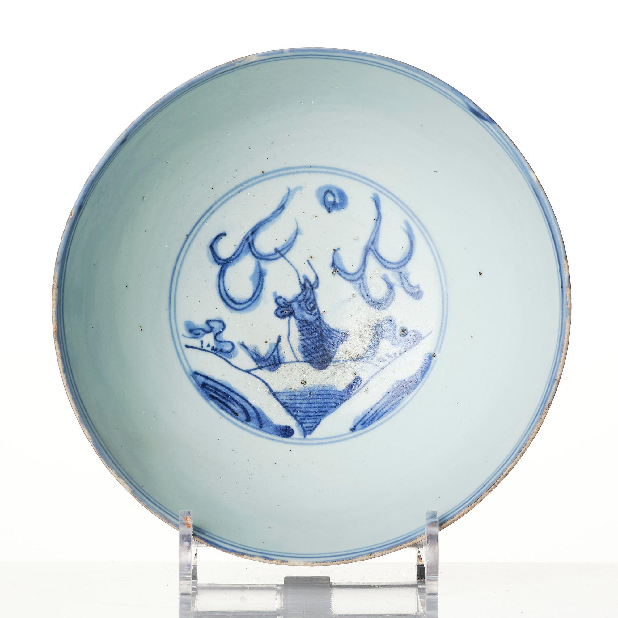 A blue and white bowl, Ming dynasty, 16th century.