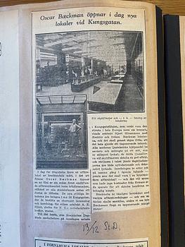 Axel Einar Hjorth, a large showcase cabinet, from the fashion boutique Oscar Baeckmans, Nordiska Kompaniet, Stockholm 1929.