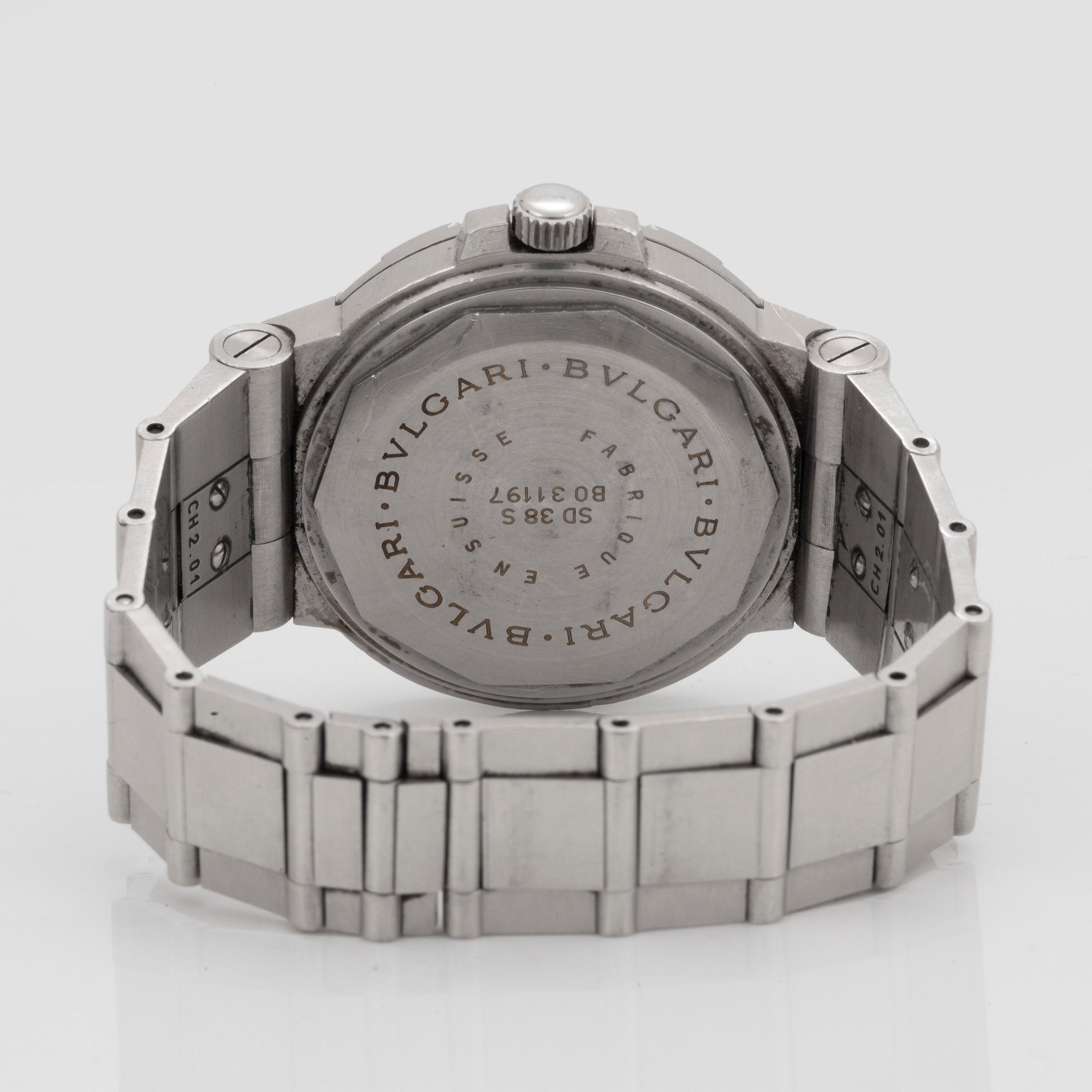 BVLGARI, Scuba (200 m), wristwatch, 38 mm,