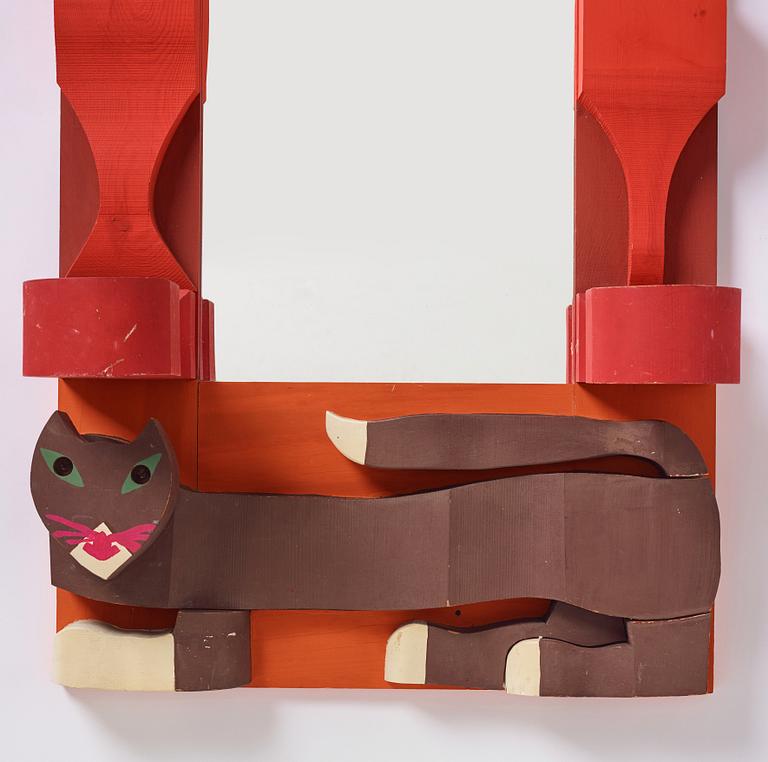 Erik Höglund, a sculptural wall mirror, Eriksmålaglas, Sweden, 1960-70s.