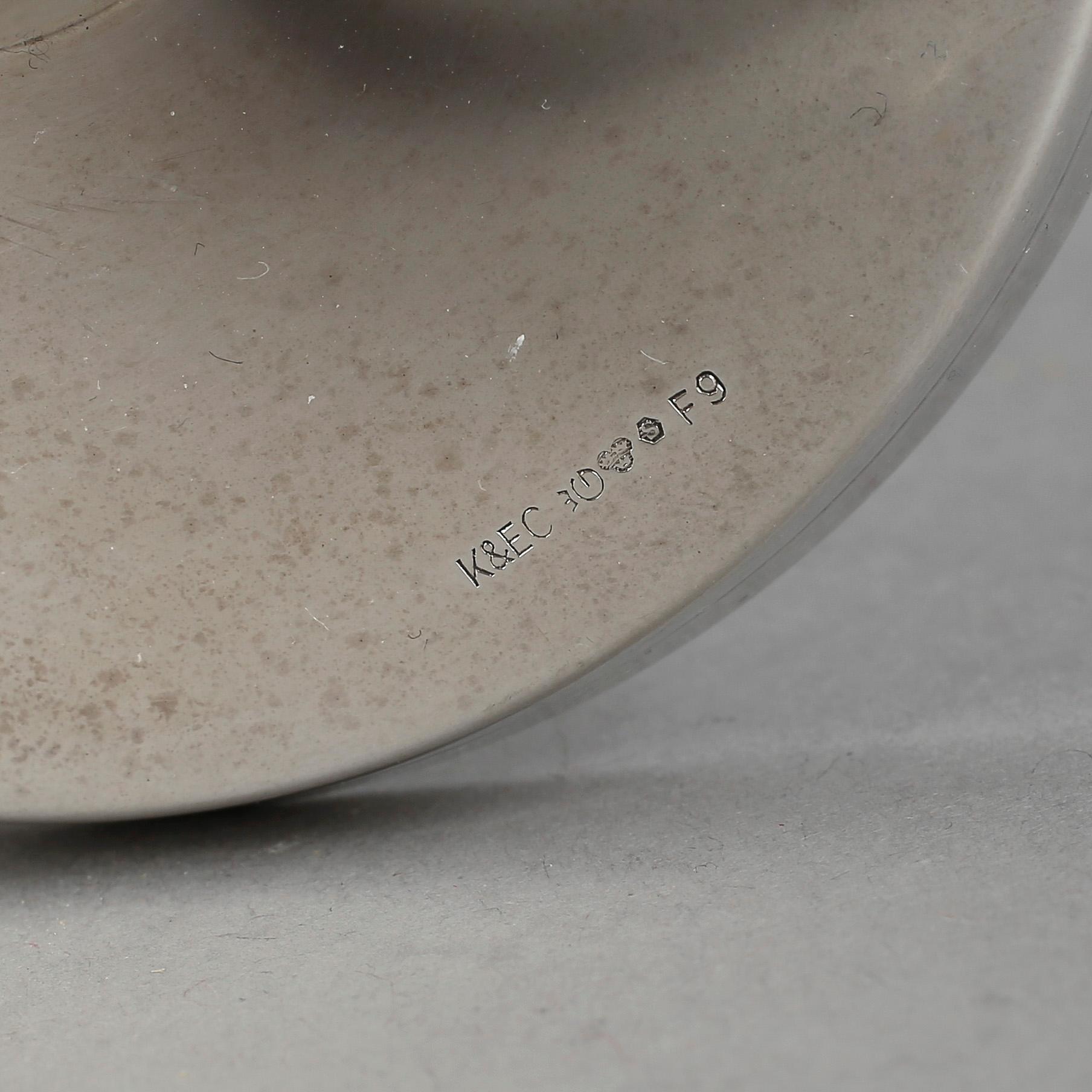 LJUSSTAKAR, ett par, silver, Ceson, Göteborg, 1956.