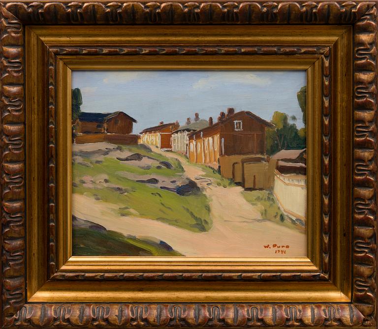 oil on board, signed and dated 1946.