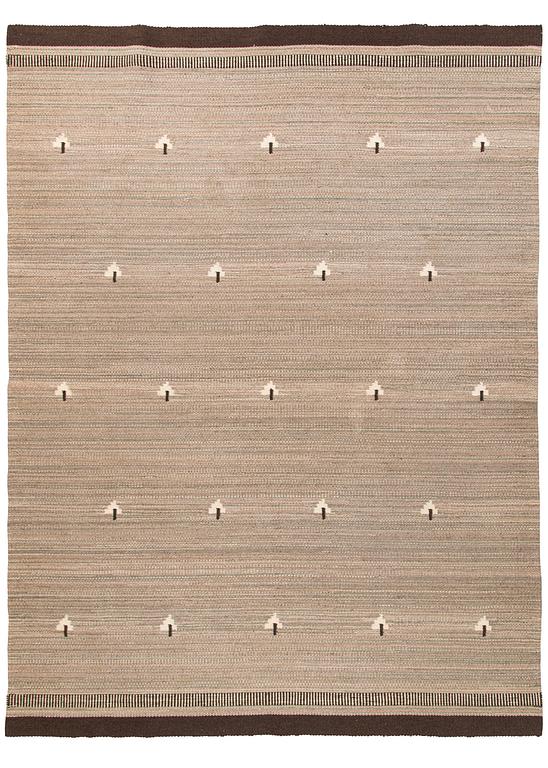 A 1930's Finnish flat weave carpet. Circa 245 x 180 cm.