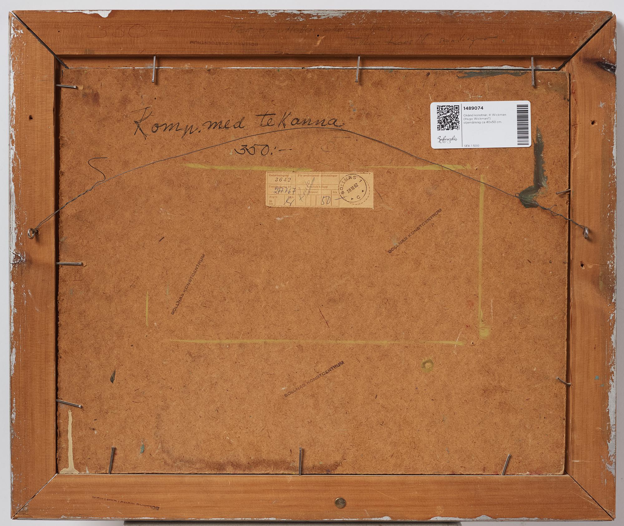 Hugo Wickman, 'Komposition med tekanna'.