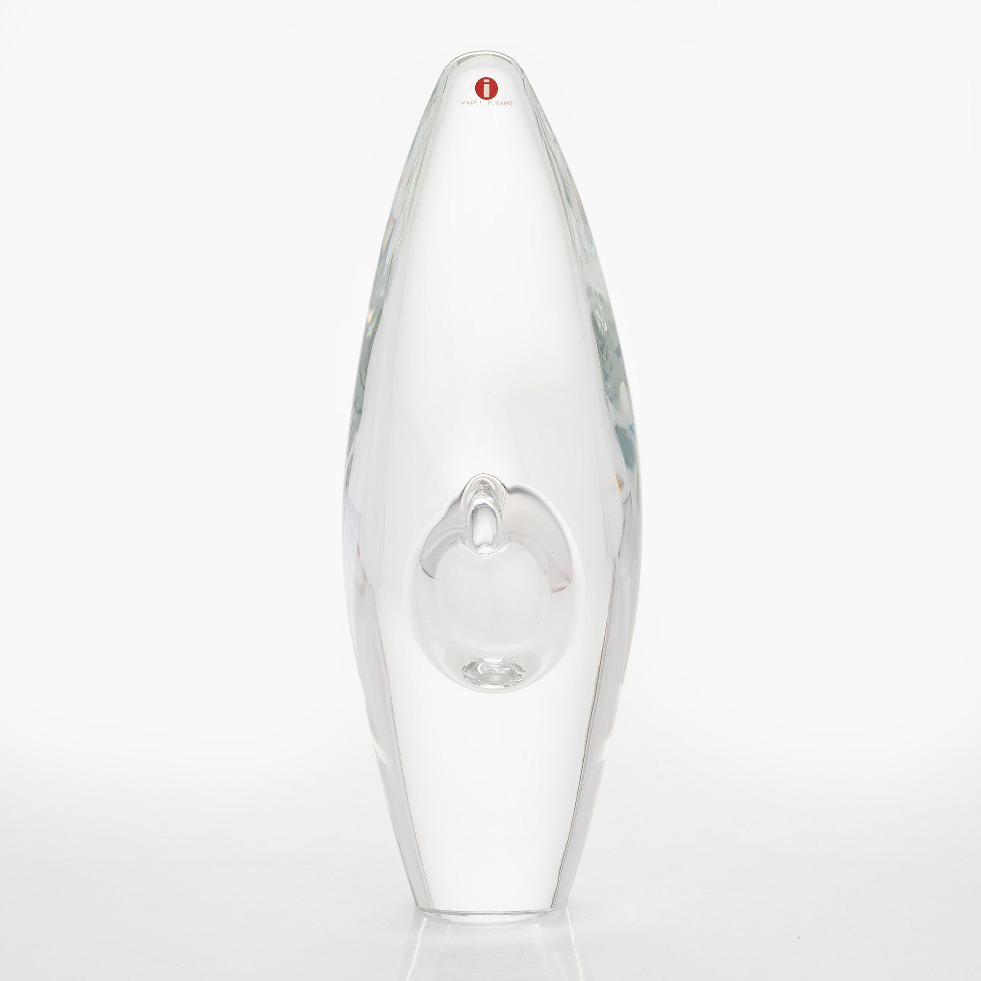 Timo Sarpaneva, glasskulptur, "Orkidé", signerad Timo Sarpaneva 15/1987.