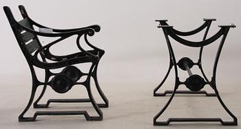 GAVLAR FÖR PARKBÄNK samt UNDERREDE TILL BORD, Art form, 1900-tal.