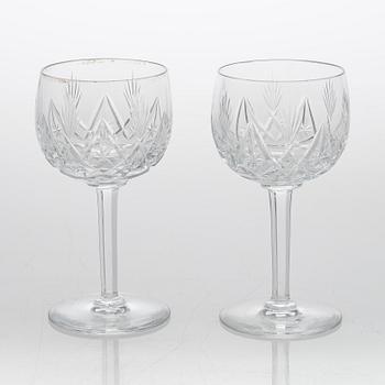 An 'Yrjö' crystal glassware set, 58 pieces, Riihimäen Lasi, Finland, latter half of the 20th century.