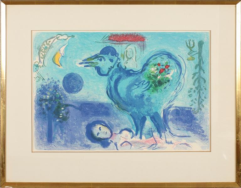 MARC CHAGALL, färglitografi, 1958, osignerad.