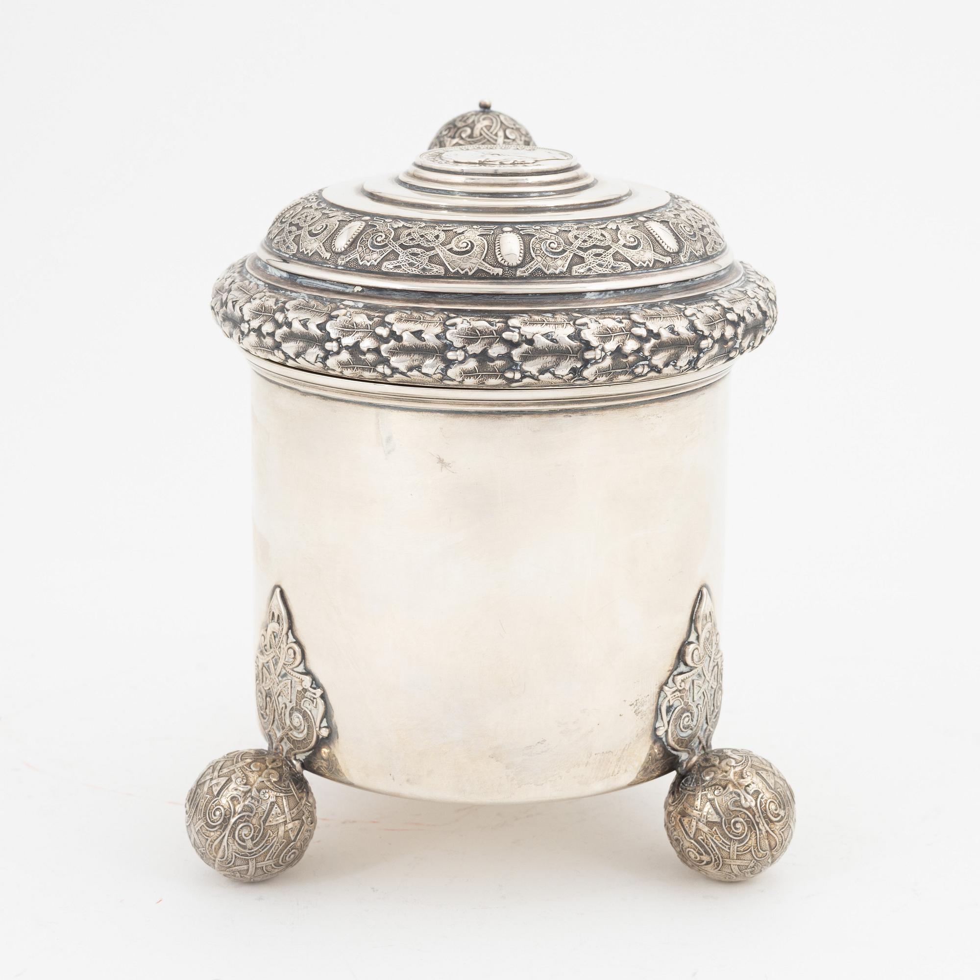 A parcel-gilt silver tankard, GAB, Stockholm, 1923.