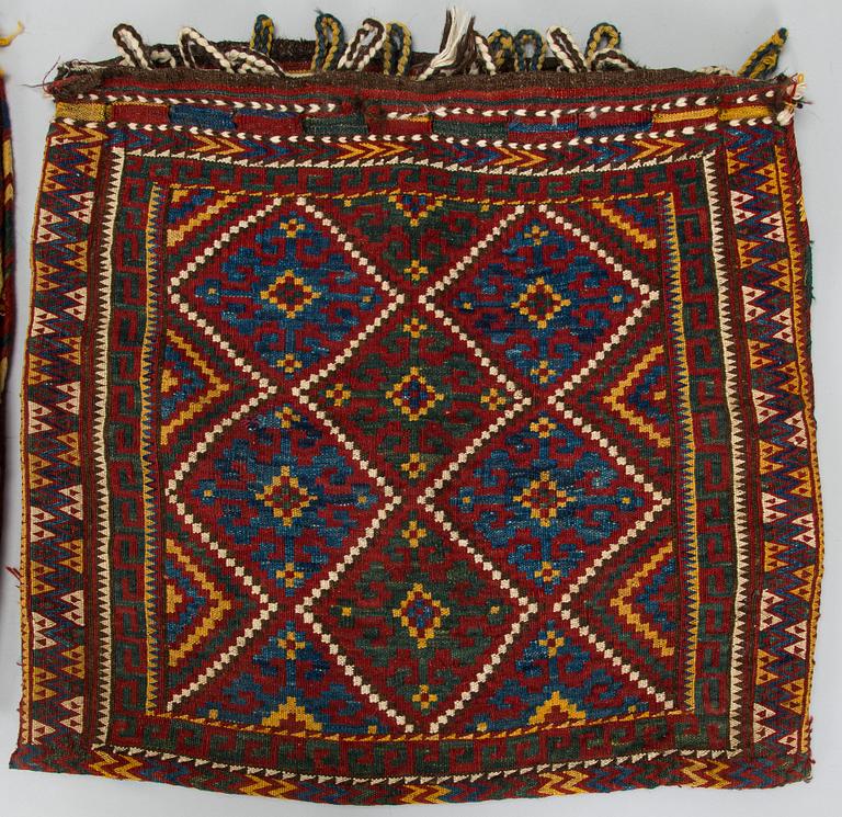 A pair of west persian saddel bags. Circa  150 x 80 cm.