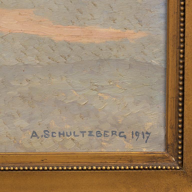 ANSHELM SCHULTZBERG, oil on canvas, signed and dated 1917.