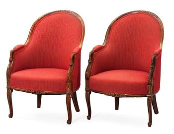 735. A pair of 19th cent bergere.