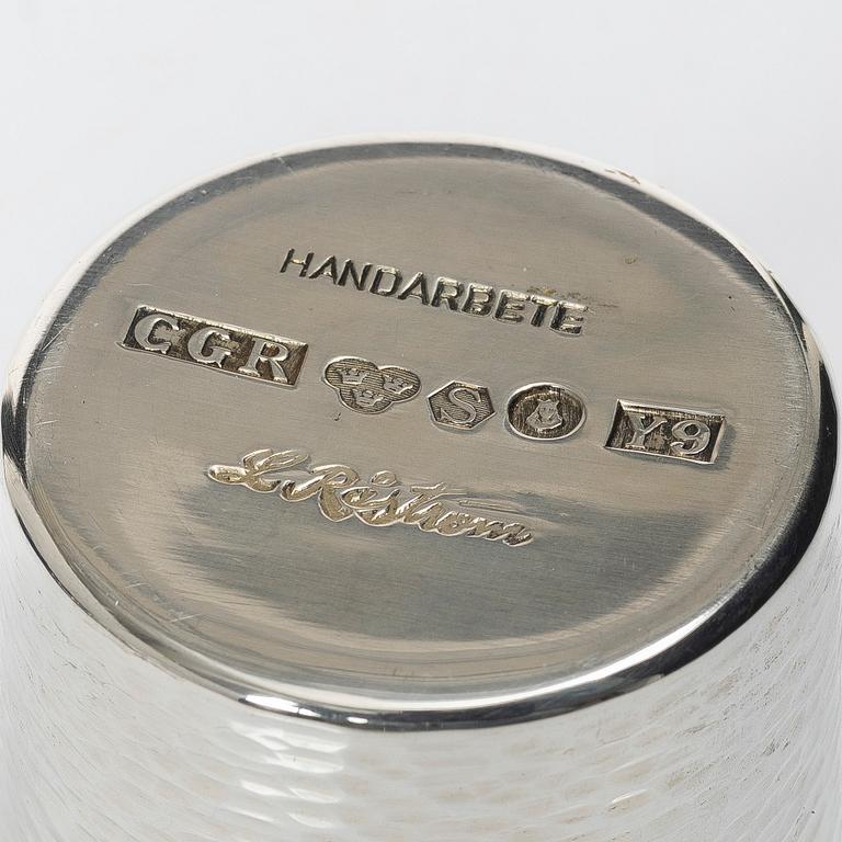 Lennart Råström, Goblets, 4 pcs, silver, in a case, CG Råström, Stockholm 1973.