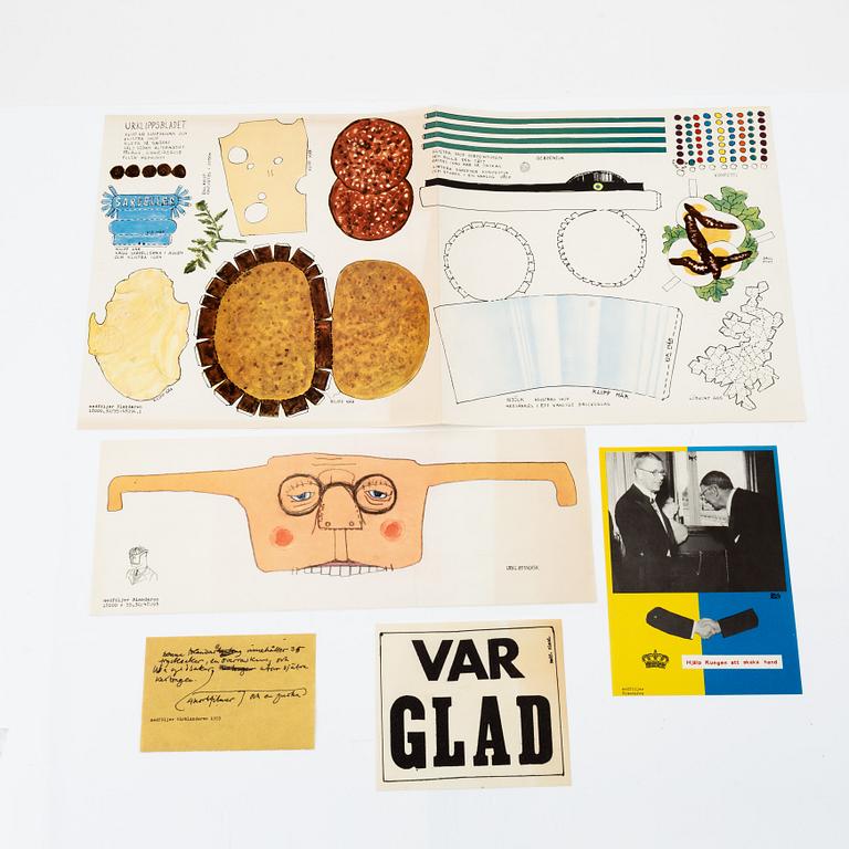 Pontus Hultén m.fl, blandteknik "Boulevardkartongen Tvångsblandaren" 1955.