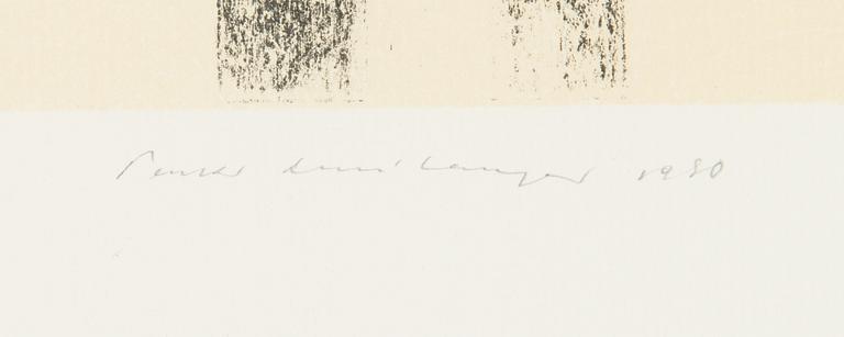 Pentti Lumikangas, litografioita, 2 kpl, signeeratut ja päivätyt 1980, merkityt HC.
