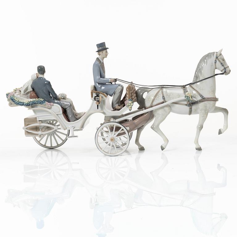 Lladró, figurine, "Bridal Carriage", Spain.