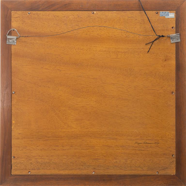 Birger Ekman, väggplakett, Mjöjby Intaria, 1939.