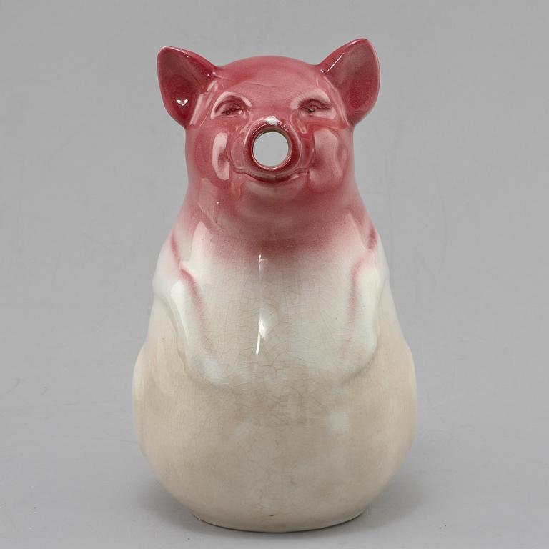 GRISKANNA samt GRISFAT, flintgods, Rörstrand, 1900-talets första del.