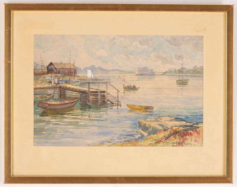 Anna Gardell-Ericson, watercolour. Signed.